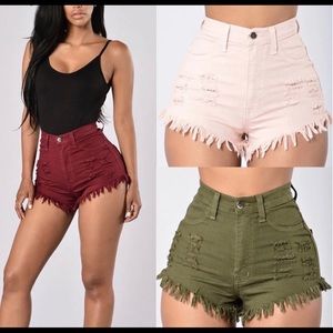 High Waist Denim Shorts